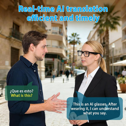 Revolutionary Smart Glasses with 8MP Camera, AI Real-Time Translation, and Bluetooth Connectivity – Perfect for Everyday Use and Adventure!