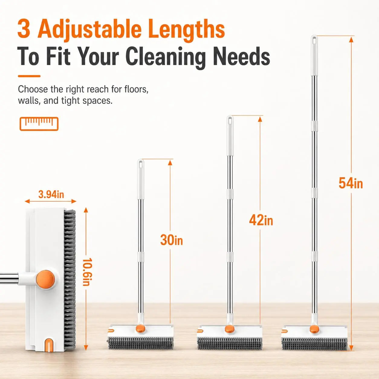 Transform Your Cleaning Routine with the Snofrid 3-in-1 Floor Scrub Brush - Adjustable 54-Inch Handle for Effortless Cleaning in Every Corner!